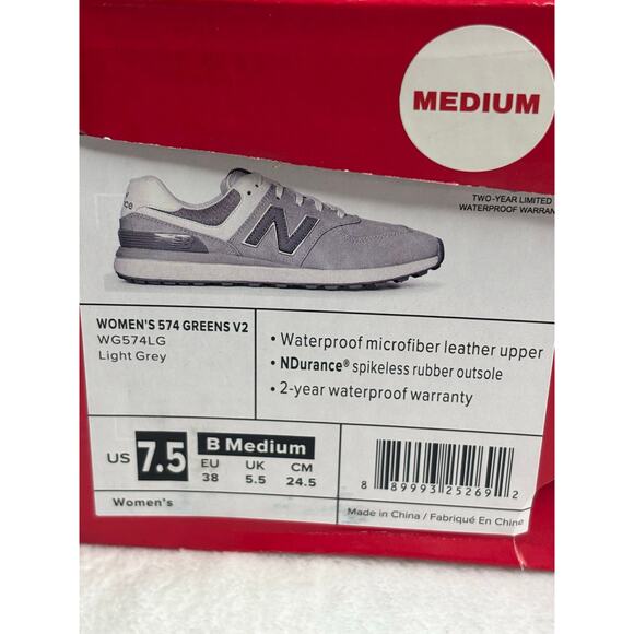 New Balance Women’s spikeless golf Lt Grey 574 Greens V2 (US Size 7.5) NIB - Picture 6 of 6